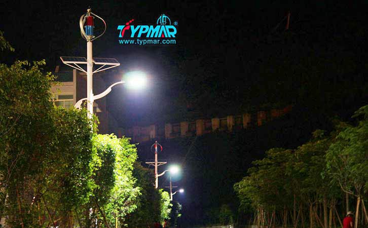 深圳梧桐山風(fēng)光互補(bǔ)路燈工程 案例夜景