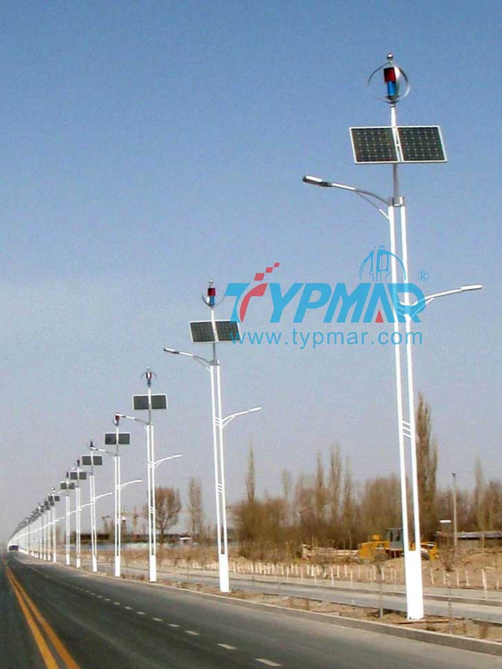 甘肅玉門關(guān)風光互補路燈工程 磁懸浮風力發(fā)電機