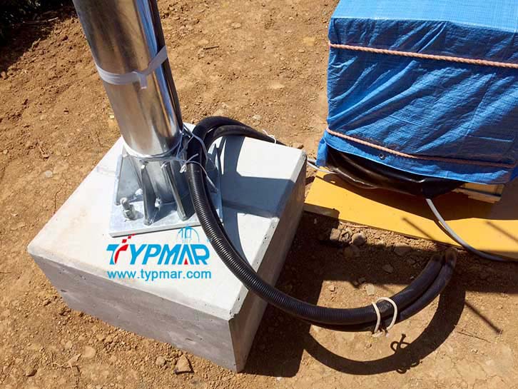 日本磁懸浮風(fēng)力發(fā)電機組 塔架地基