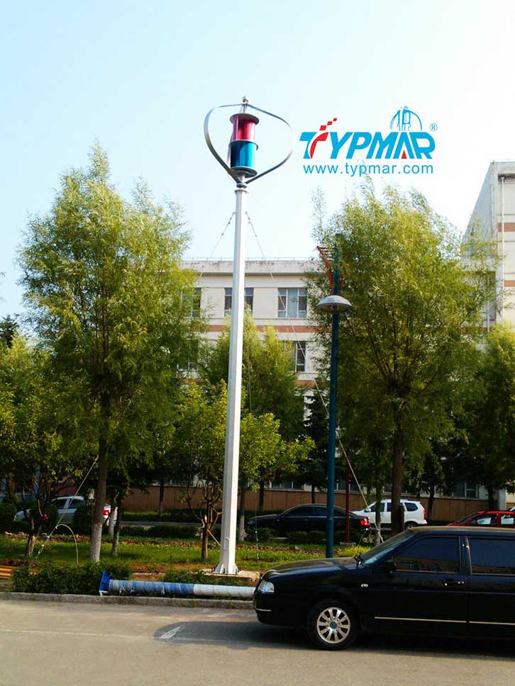 吉林長(zhǎng)春磁懸浮風(fēng)力發(fā)電機(jī)1000W 燈桿9米