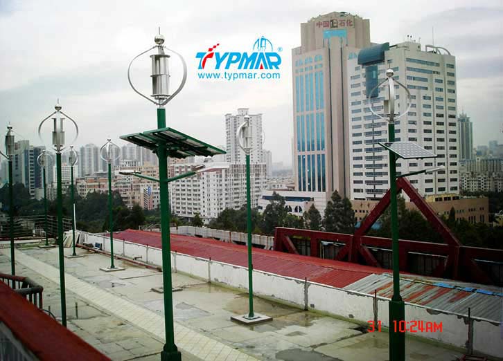 深圳下梅林汽修大樓發(fā)電廠工程 風力發(fā)電機